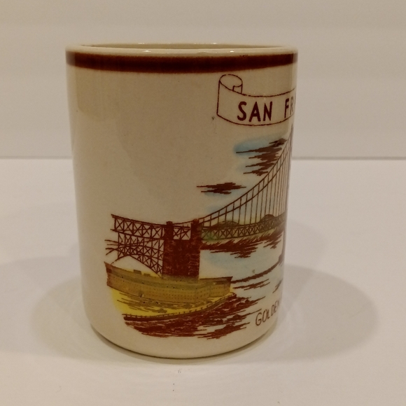 Vintage San Francisco Golden Gate Bridge Ceramic Coffee Mug Cup - Picture 9 of 12